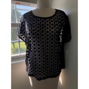 Women’s black lace top